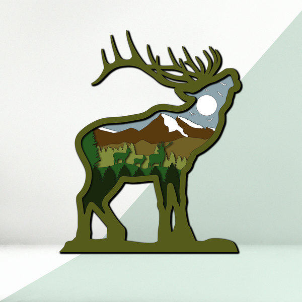 Set creativ - Elanul din Pădure - 20 cm - 6 straturi