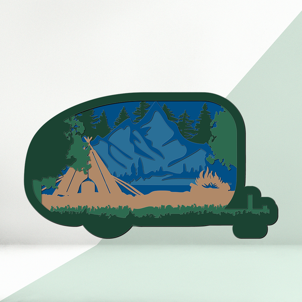 Set creativ - Rulotă în Camping