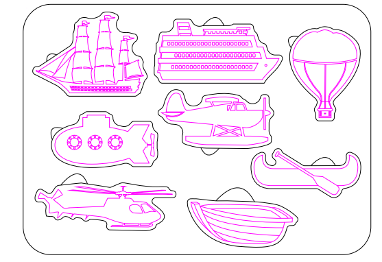 ✈ Puzzle din Lemn – Vehicule Fără Roți