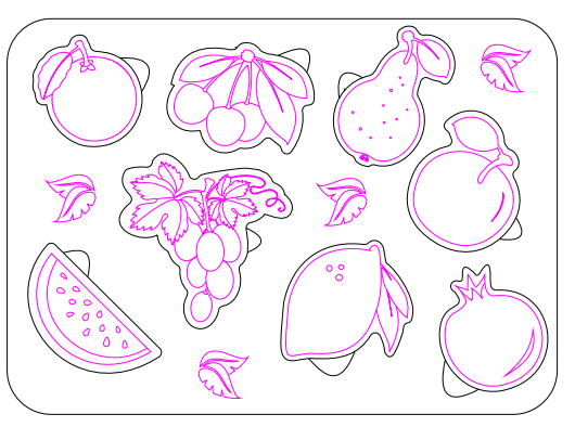 🍎 Puzzle din Lemn – Fructe