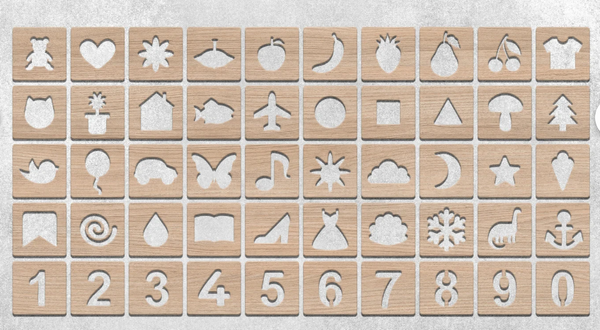 🎨 Șabloane din Lemn – Forme Variate pentru Desen