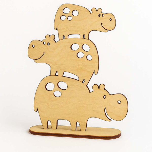 Figurină - Hipopotami Poznași